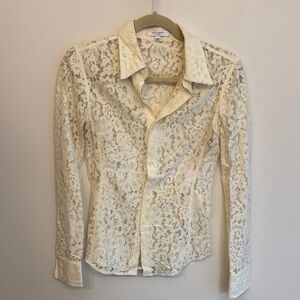 Equipment Ivory Lace Blouse
